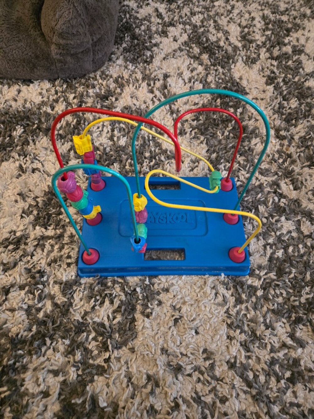 Playskool Vintage Toddler Bead Maze Roller Coaster Toy | Blue